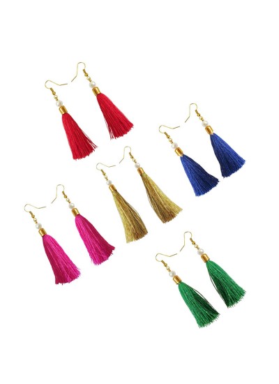 Stylish Small Tassel Earring Combo For Women